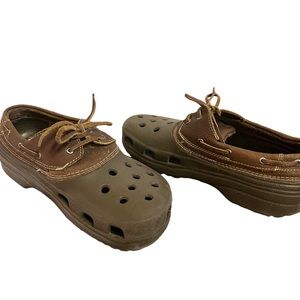Crocs Islander leather boat shoes